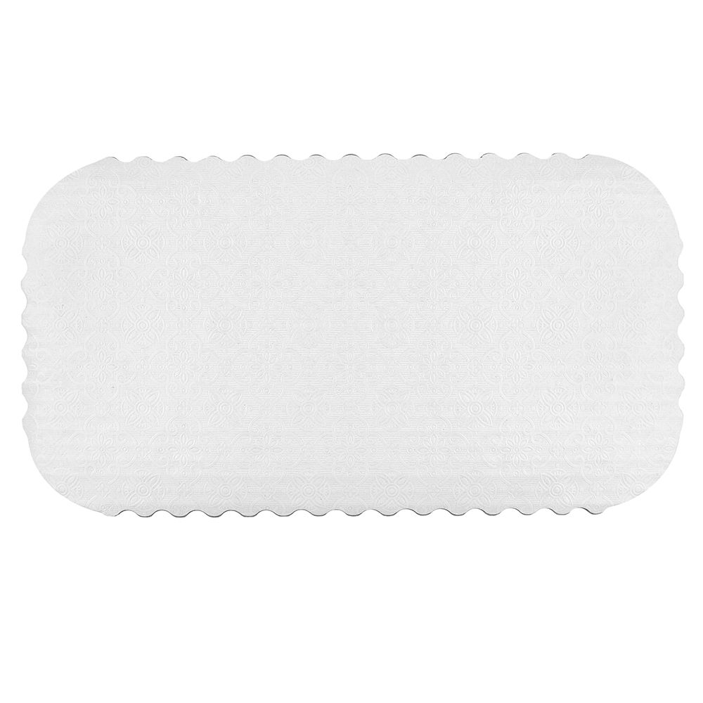 O'Creme White Log Cake Board 11" x 6" x 1/4" - Pack of 10