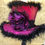 Thumbnail: Unique Wonderland Cerise/Magenta/Black Top Hat Lampshade £115.00