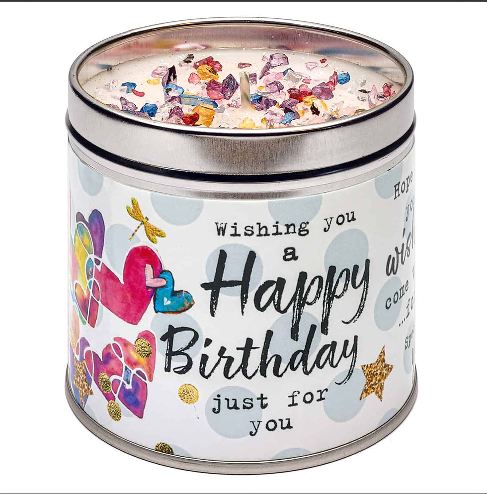 Happy Birthday Tinned Candle