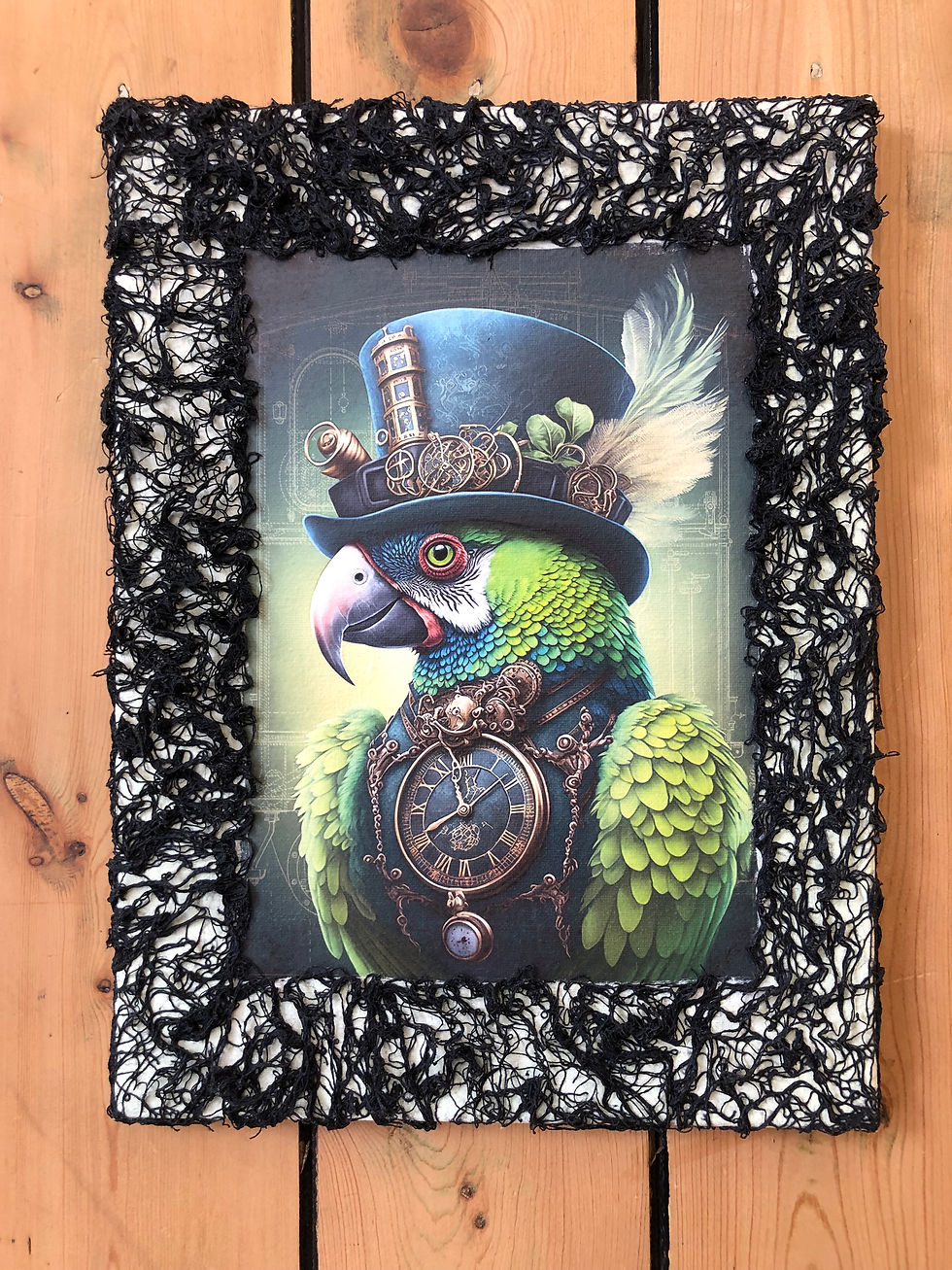 One Of A Kind 3D Steampunk Parrot Wall Art
