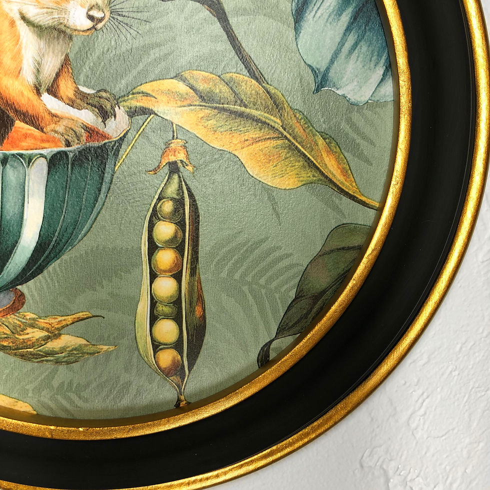 Thumbnail: Round Framed Animal Print: Fantastical Squirrel