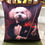 Thumbnail: Luxury Velvet Cushion: Poodle Dog Violinist