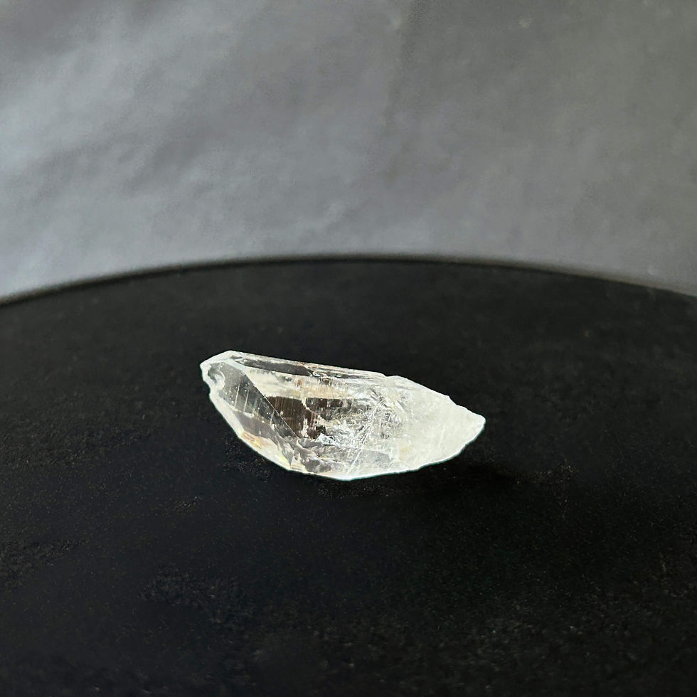 Tiny clear quartz point cluster, 0.3 oz. Ethically hand-mined and artisan cleaned—perfect for spell bags, travel altars, or c