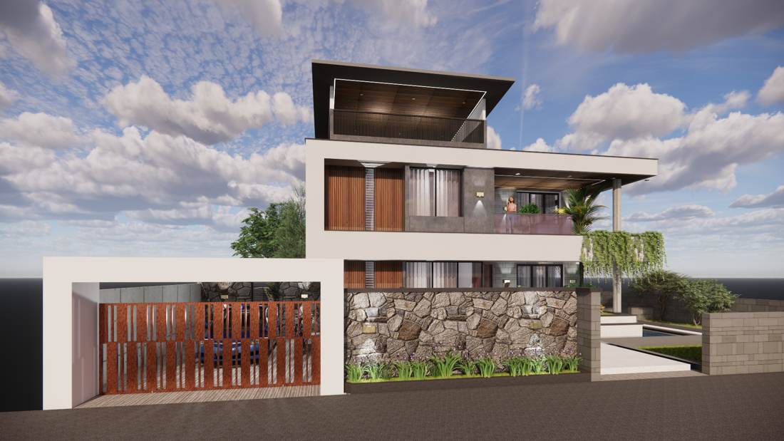 Vijesh Residence — 3D view of an ongoing Livespace Architects project in Kerala