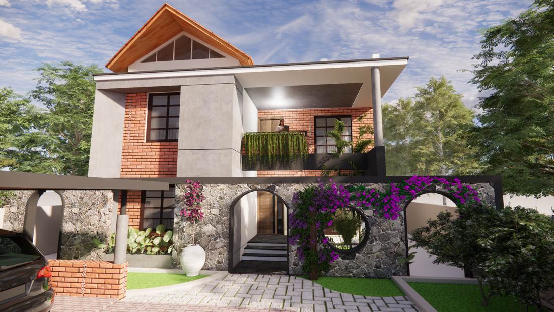 Aksharam — 3D view of an ongoing Livespace Architects project in Kerala