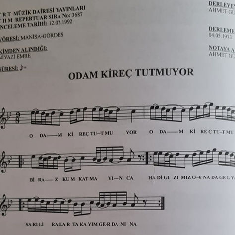 Odam Kireç Tutmuyor / Gördes türküsü 