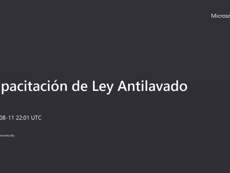 Curso de Capacitación de las Reformas de la Ley Antilavado - 11-Ago-2025