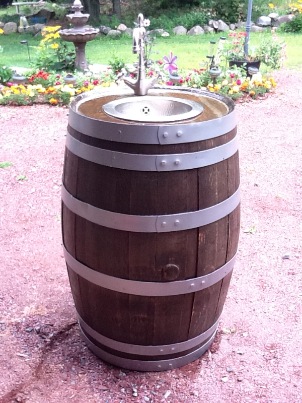 Whiskey Barrel Sink