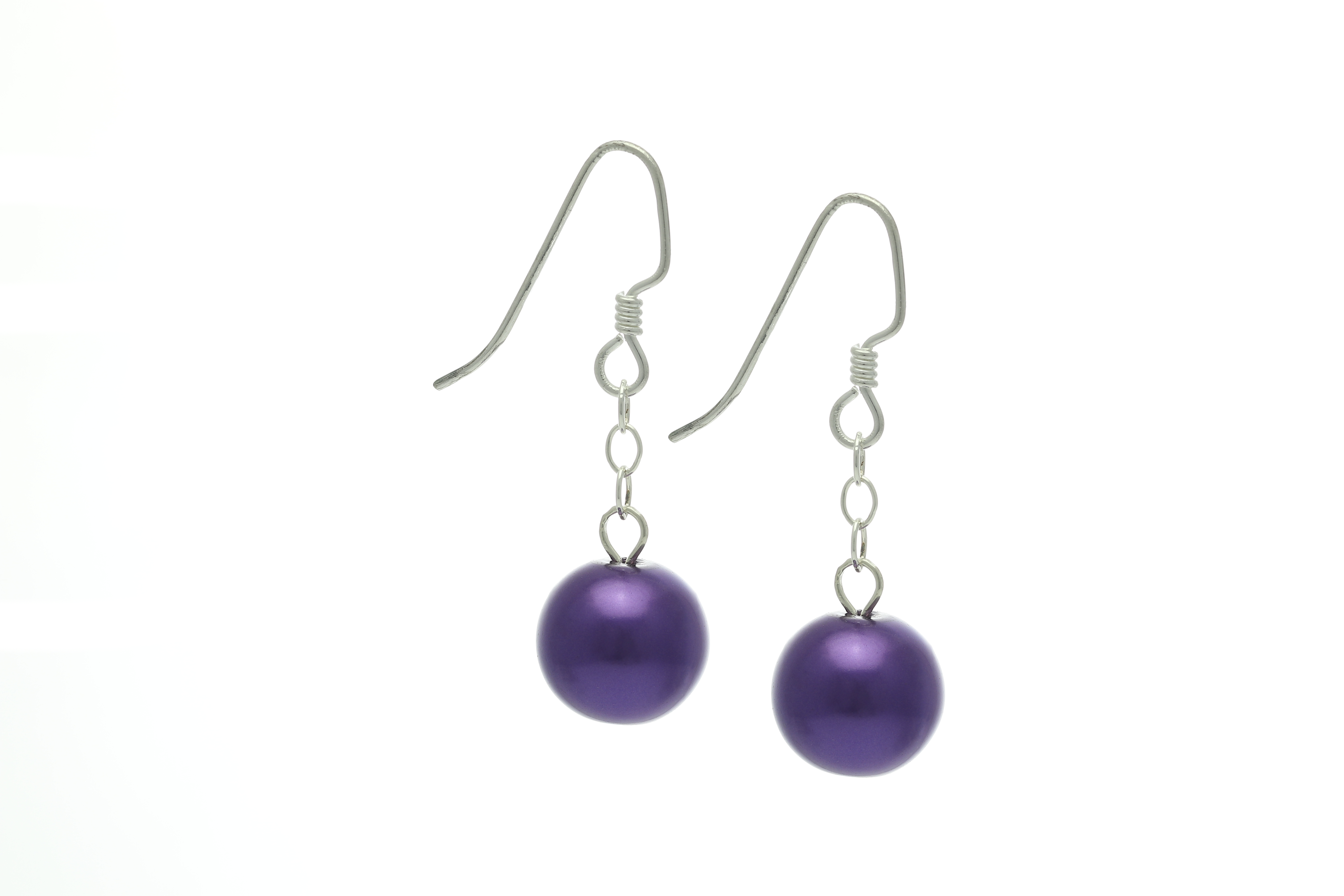 Deep Purple Pearl Earrings