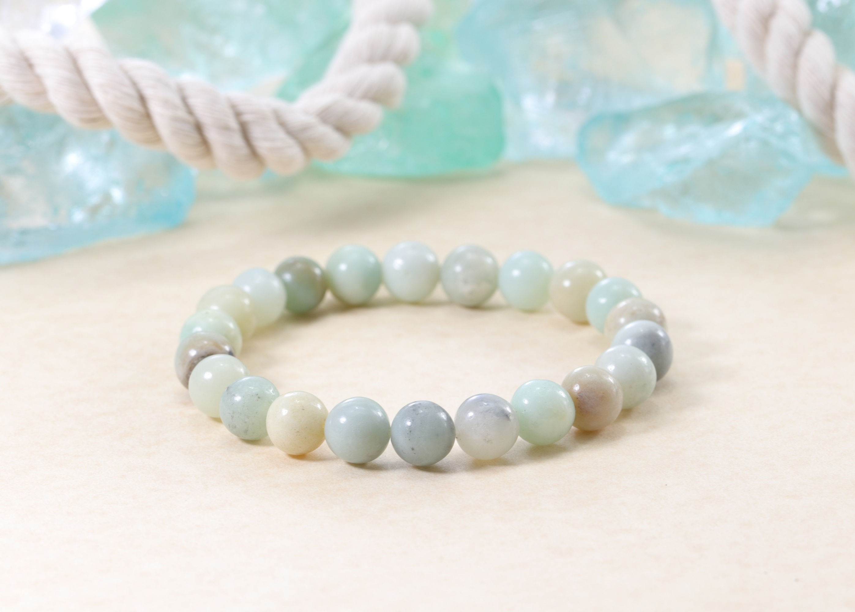 Flower Amazonite Gemstone Bracelet