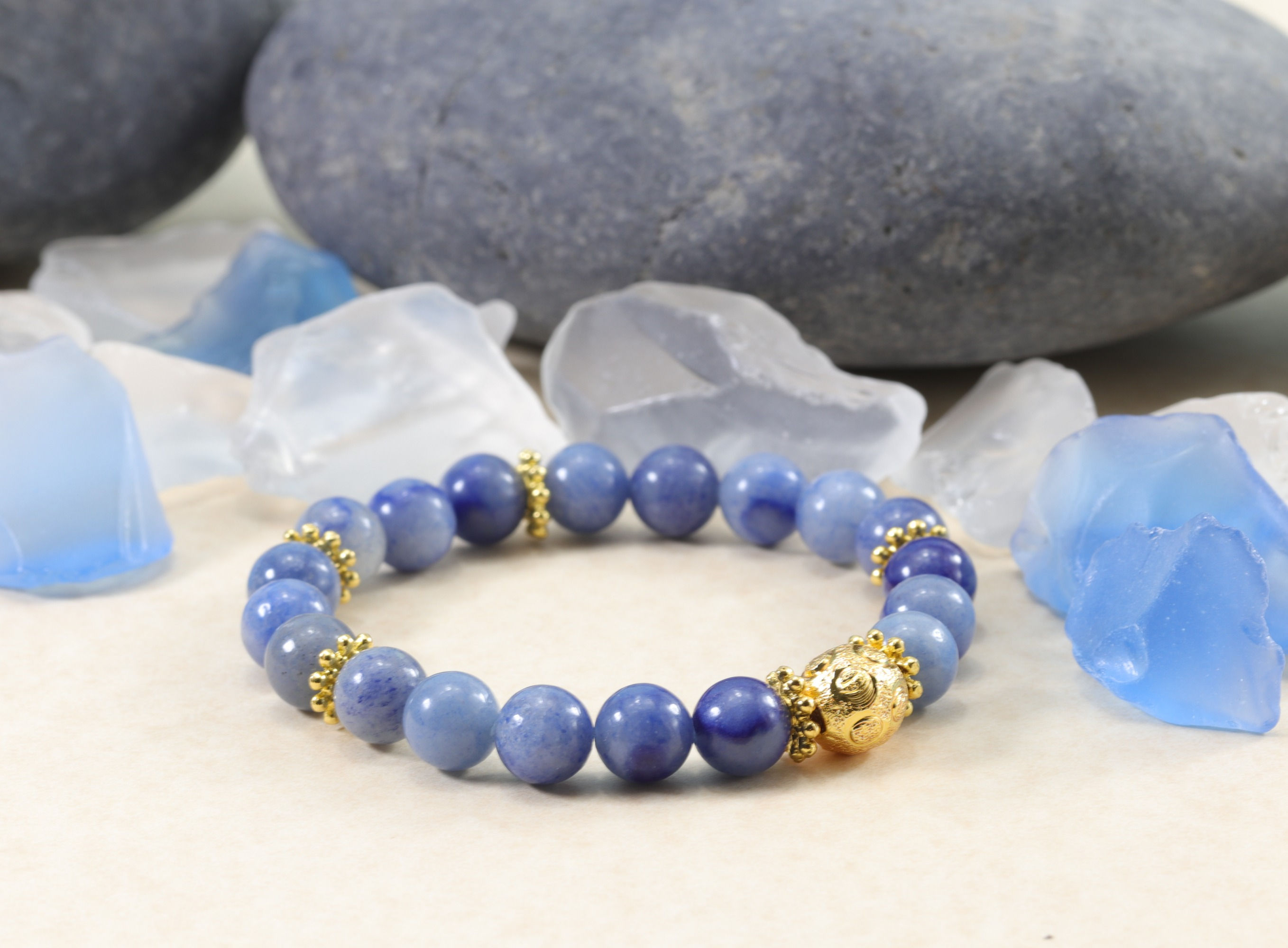 Blue Aventurine Gemstone Bracelet