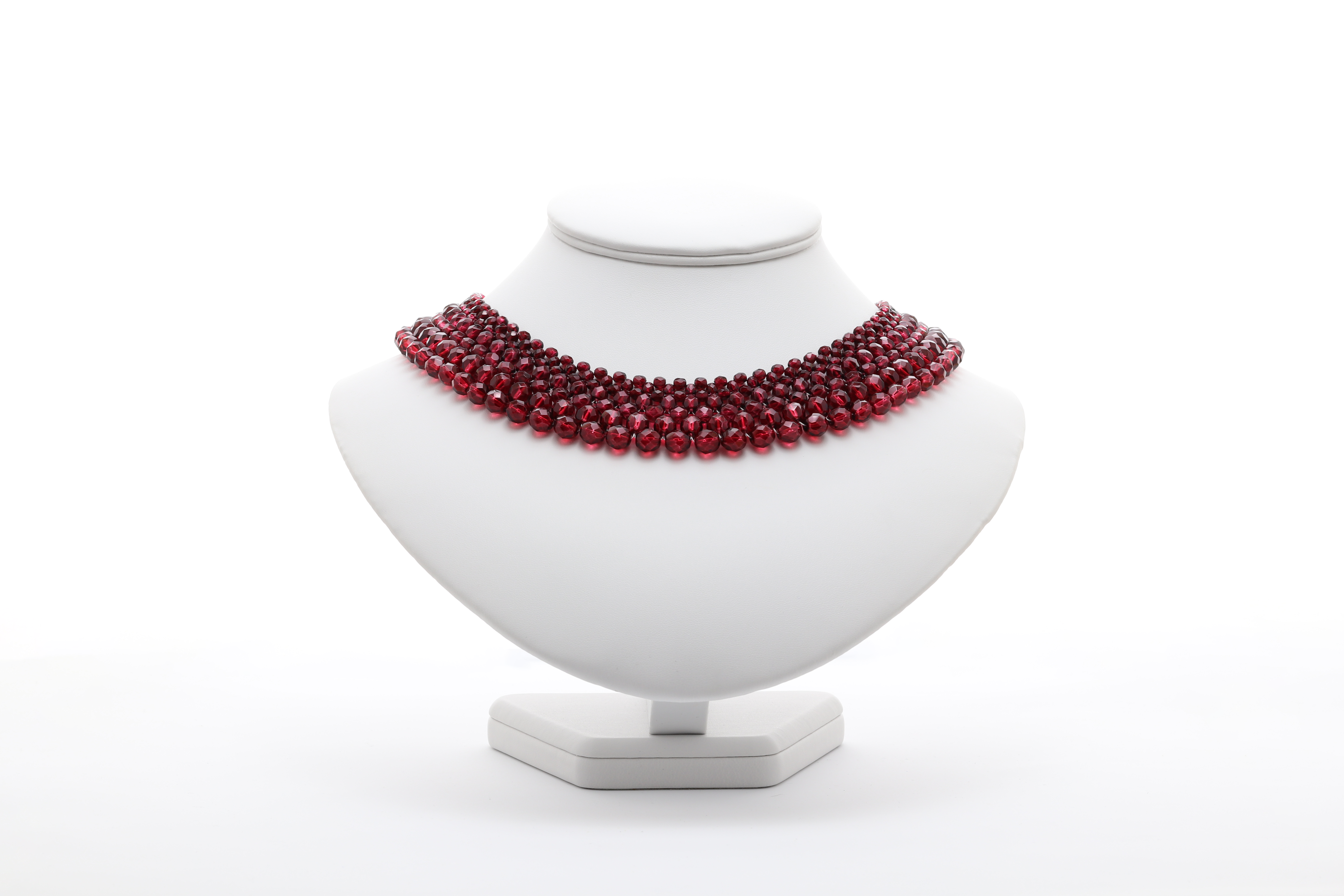 Garnet Red Bead Necklace