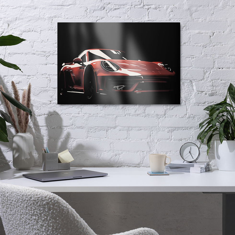Thumbnail: Red Sports Car | Metal print