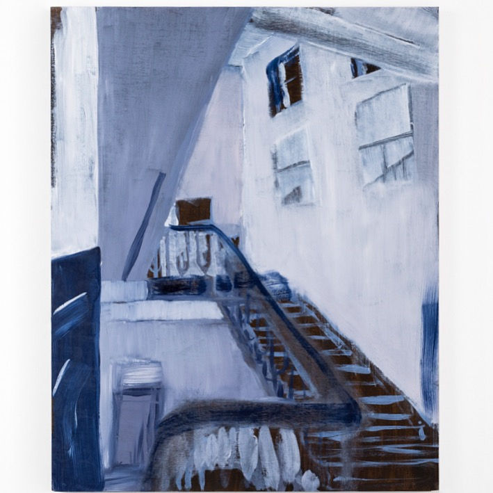 Angela Chauvin - Art School Stairwell in Blue 2017