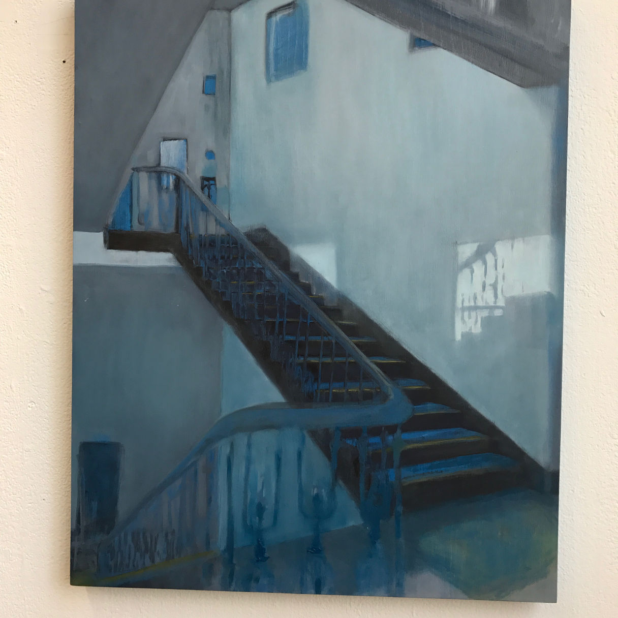 Angela Chauvin - Art School Stairwell in Manganese Blue 2017