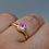 Thumbnail: Natural Pink Sapphire 18kt Gold Ring