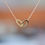 Thumbnail: Interlocking Links Necklace Solid 14k Gold, Love and Friendship Necklace, Every