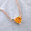 Thumbnail: Citrine Heart Necklace 14kt Gold, Layering Yellow Gemstone Necklace, Minimalist