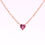 Thumbnail: Pink Tourmaline Heart Necklace 14kt Gold, Layering Pink Gemstone Necklace, Mini