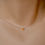 Thumbnail: Citrine Heart Necklace 14kt Gold, Layering Yellow Gemstone Necklace, Minimalist