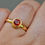 Thumbnail: Ceylon Orange Sapphire 18kt Gold Ring