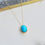 Thumbnail: Turquoise Pendant Necklace 14k Gold, Sleeping Beauty Turquoise Jewelry, Blue Tu