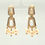 Thumbnail: Victorian Diamond Long Statement Earrings 14k Gold with Cream Pearls