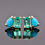 Thumbnail: Lab Emerald & Natural Turquoise Stud Earrings