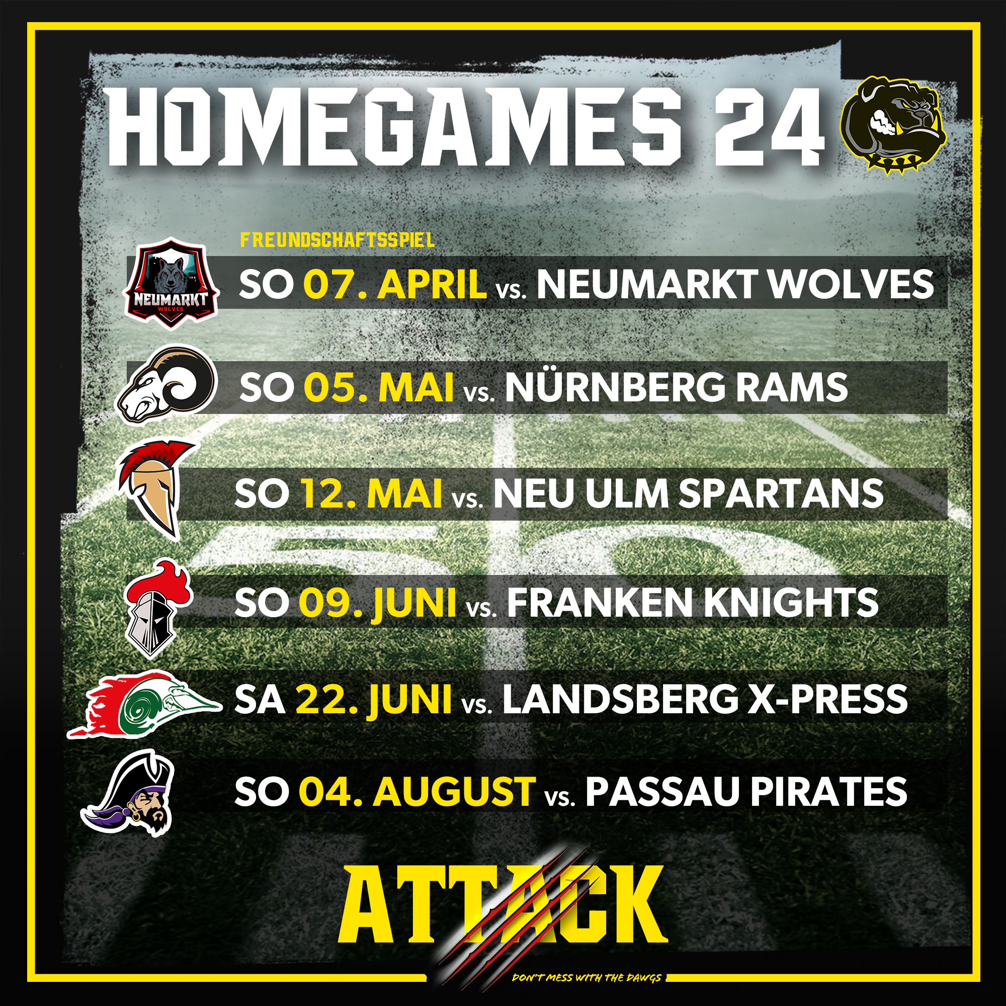 Der Spielplan für die Regionalliga 2024 steht!