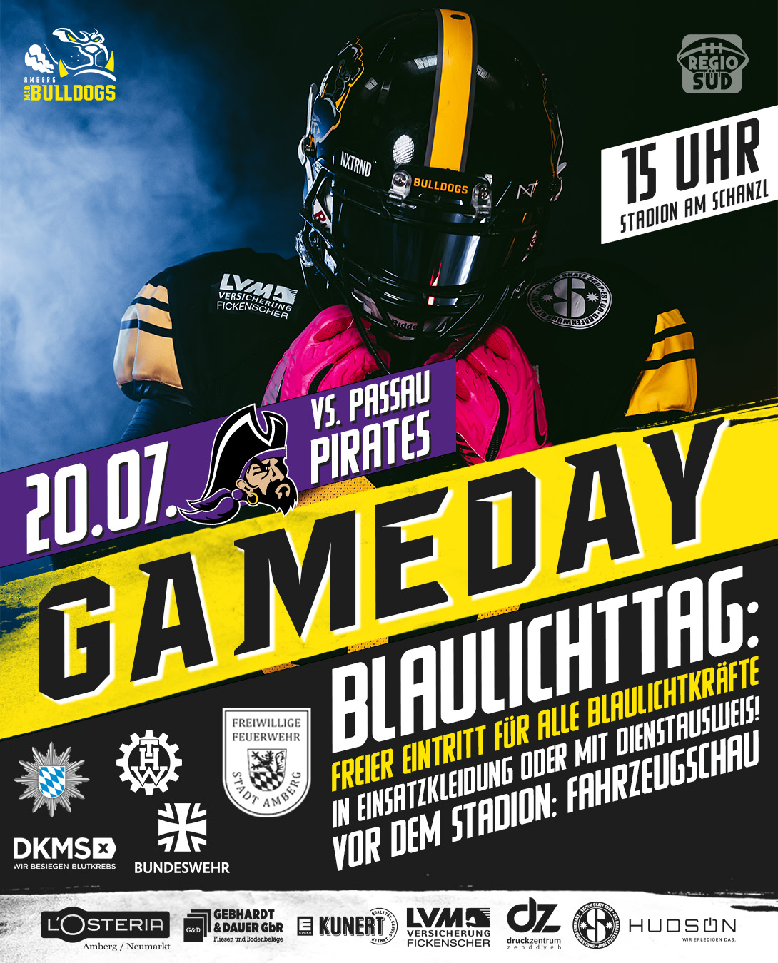 Gameday wird Zum Blaulichttag