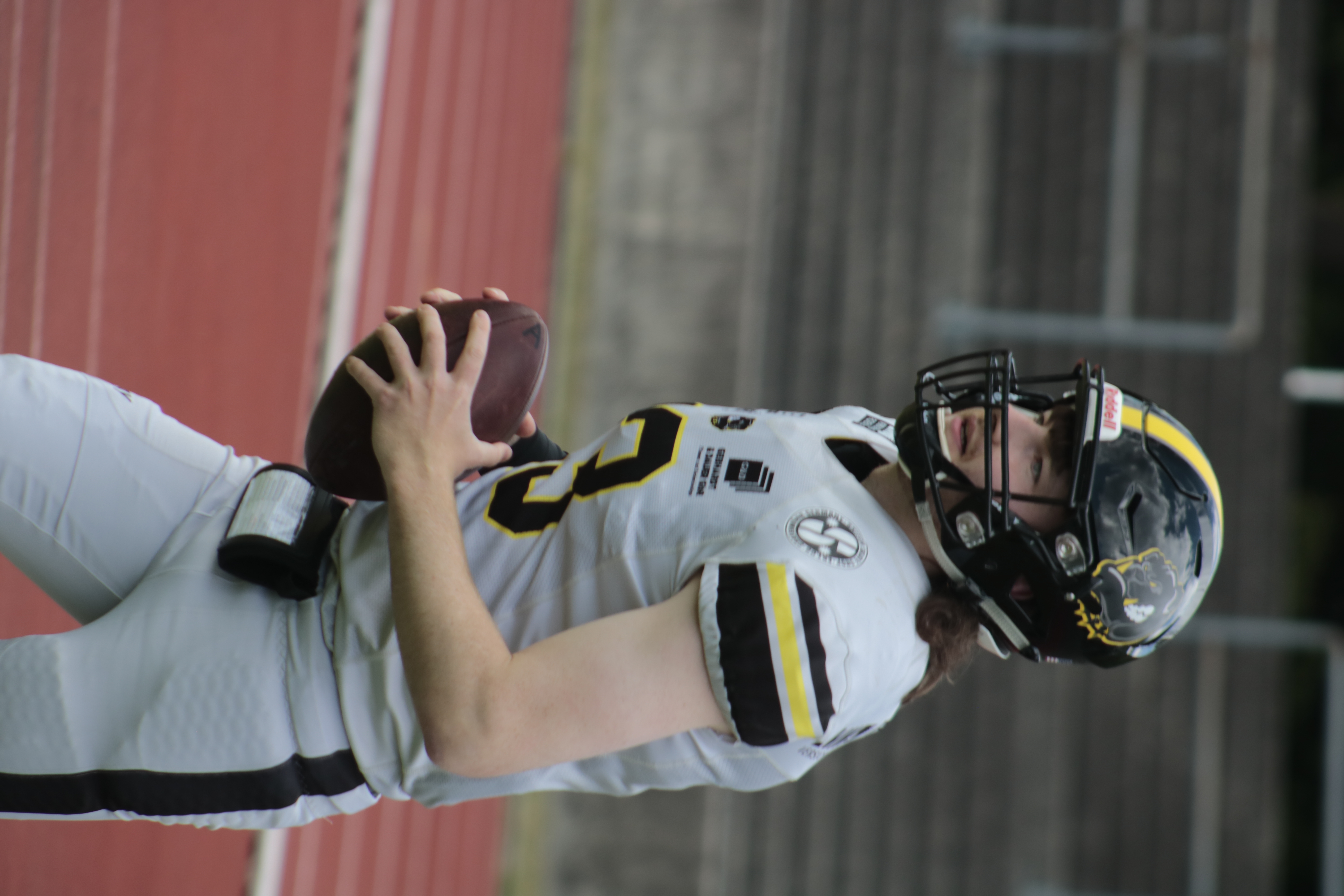 QB Matthew O'Meara kurz nach dem Touchdown