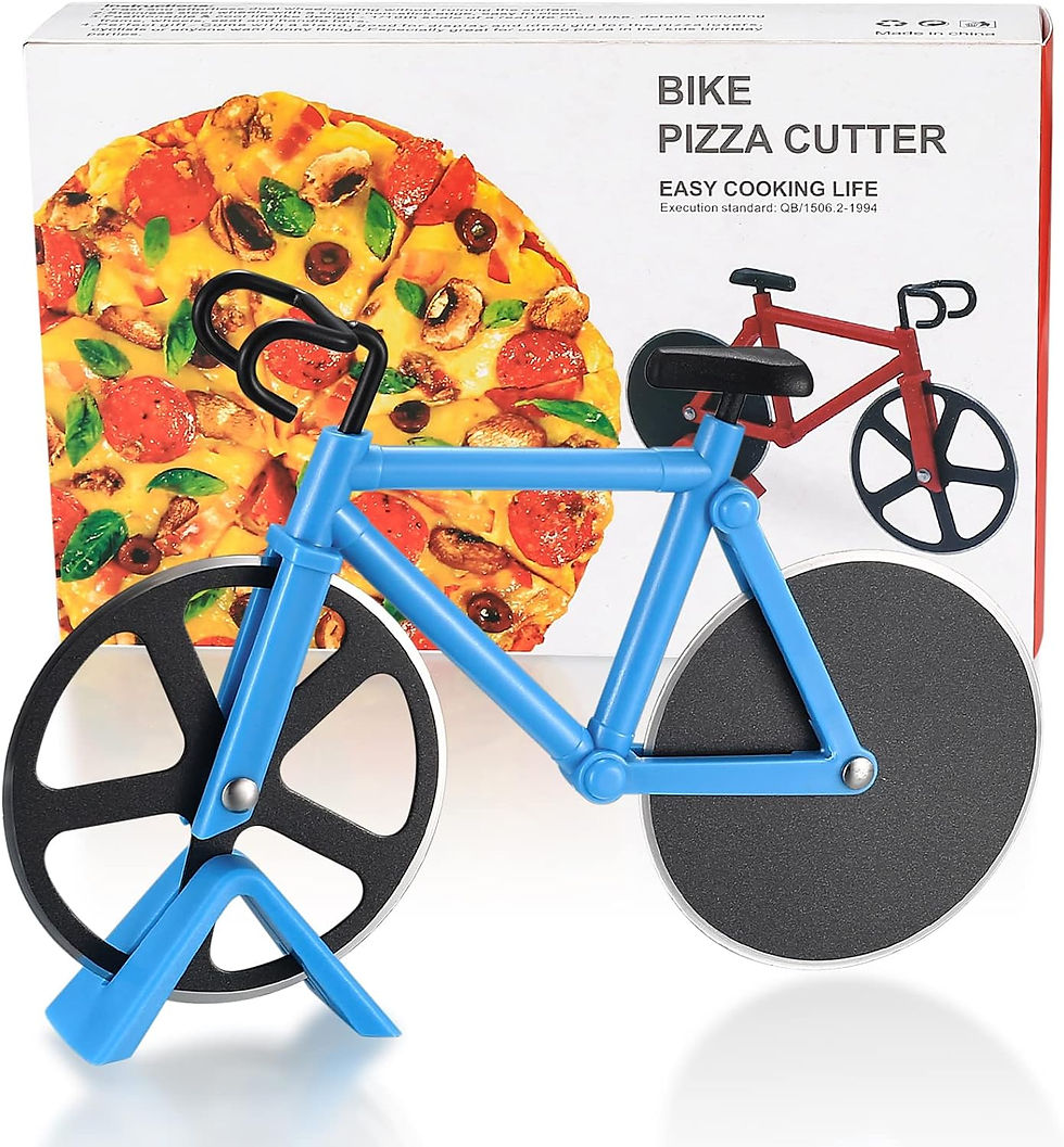 Thumbnail: Motorcycle pizza cutter, stainless steel pizza cutter two wheels, novelty motor