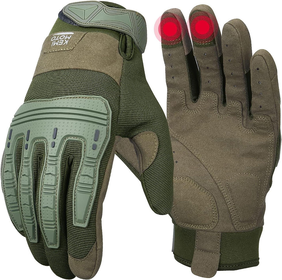 Thumbnail: Motorcycle Tactical Gloves, Touchscreen Motorcycle Gloves with Hard Shield & Pa