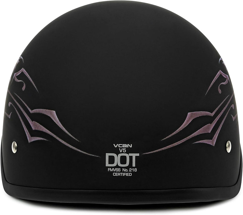 Thumbnail: Cruiser Intricate Butterfly Motorcycle Half Helmet