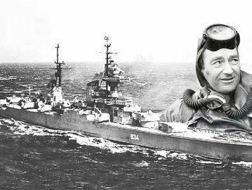Kapal penjelajah Soviet kelas Sverdlov. Inset: Lionel Crabb.