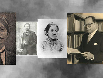 Tjokroaminoto, Abdul Rivai, Kartini, Mohammad Hatta, dan Tan Malaka. Mereka para pendiri bangsa yang gemar membaca. (Fernando Randy/Historia).