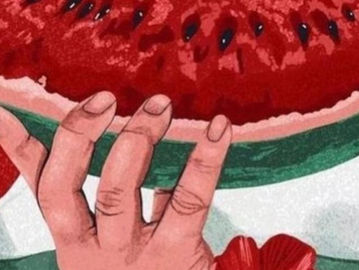 Semangka sebagai simbol perjuangan rakyat Palestina. (Istimewa).