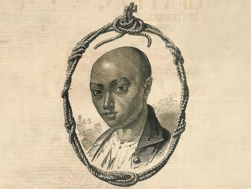 otret Oey Tamba Sia di majalah L'Illustration (1857), didasarkan pada gambar karya M. G. de Coudray. Sumber: Wiki.