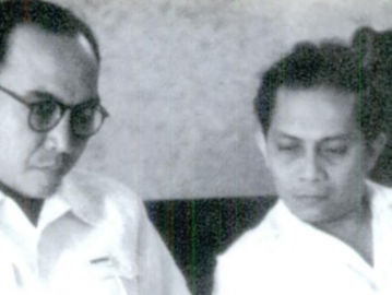 Sukarno dan Sutan Sjahrir. (Repro Sutan Sjahrir karya Rosihan Anwar).