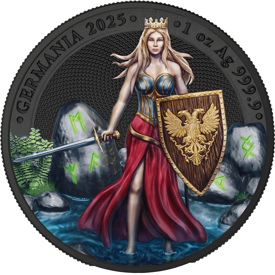 2025 Germania Mint World Money Fair Edition 1 oz Silver Black UV Coin