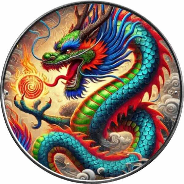 2024 American Eagle Dragons – Dragon of Light 1 oz Silver Colorized Coin