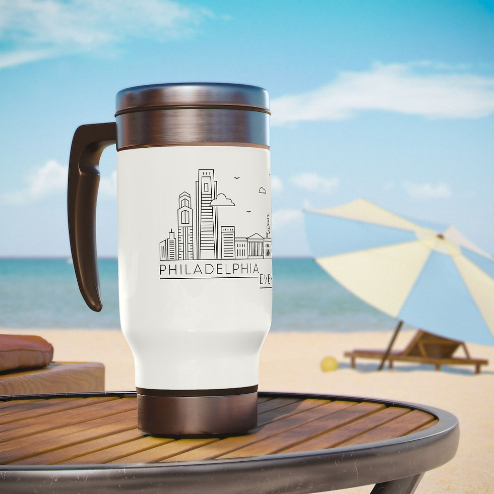 Thumbnail: Stainless Steel Travel Mug with Handle, 14oz