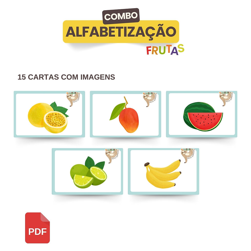 Miniatura: Combo Alfabetização (Frutas) + BÔNUS