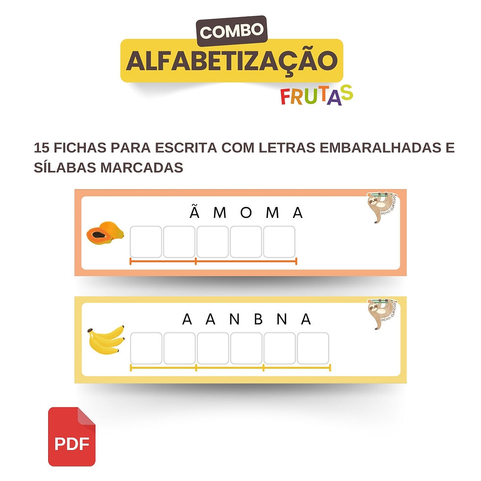 Miniatura: Combo Alfabetização (Frutas) + BÔNUS