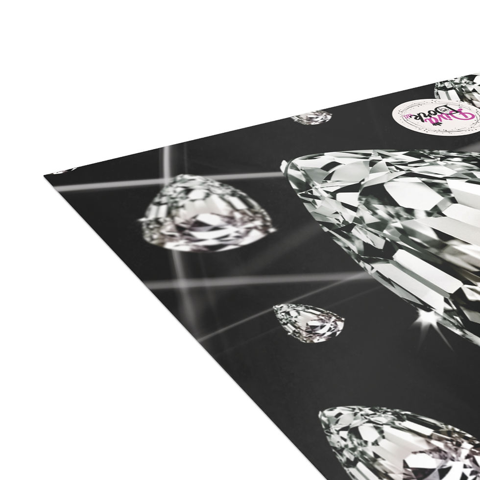 Thumbnail: Black Diamonds Thank You Card — Sparkling Glitter Note Cards (1/10/30/50 pcs)