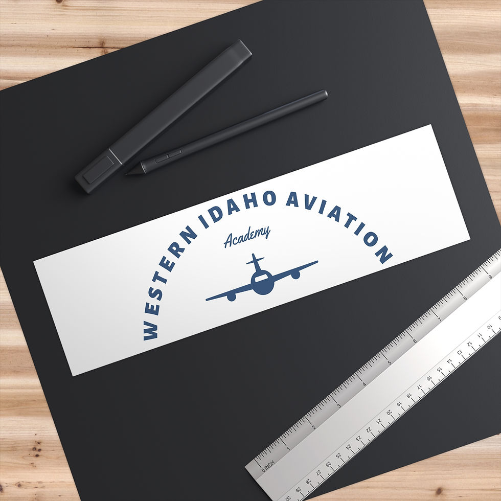 Thumbnail: Western Idaho Aviation Academy Bumper Sticker — Plane Logo Decal