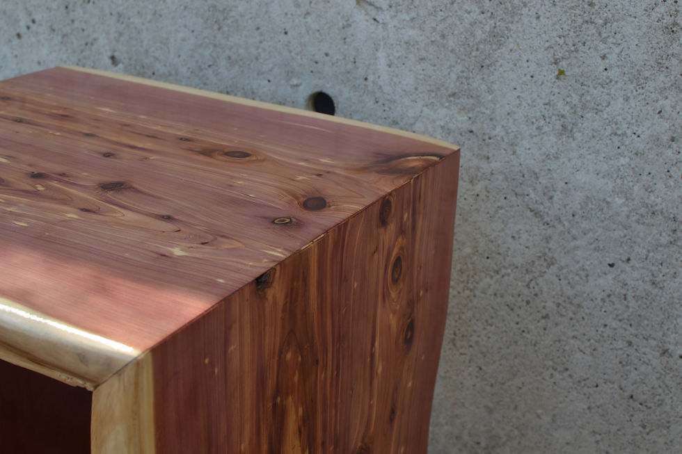 Thumbnail: Red cedar side table
