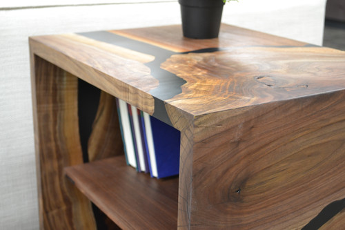 Black walnut epoxy cube | CALA