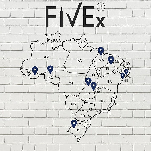 Mapa FIVEx Cidades