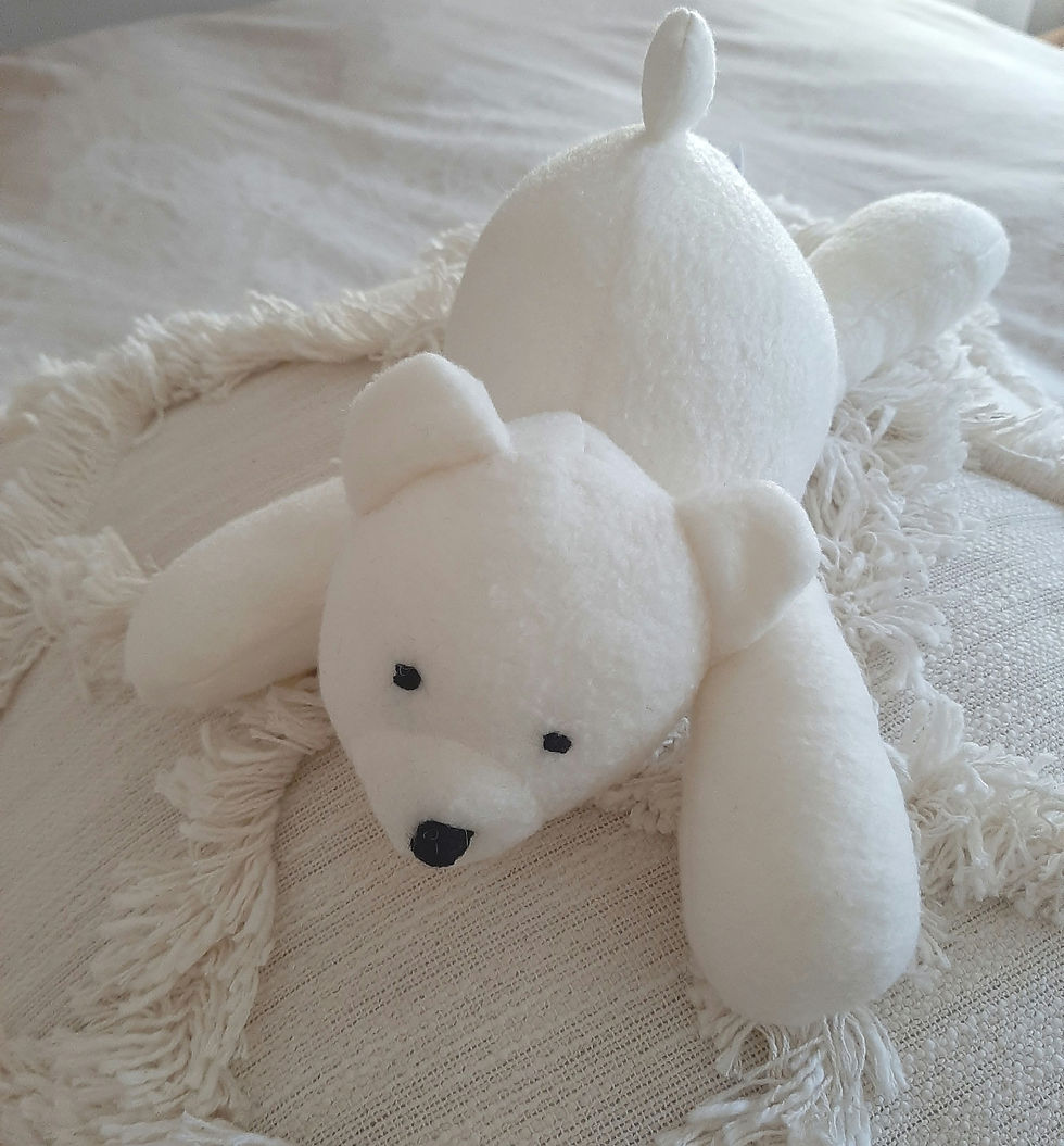 Thumbnail: Adorable white plush bear toy